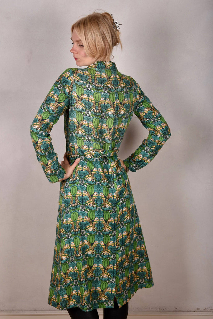 Lonhabo. Shirt dress in noil silk/rayon mix. "Nowlie" - Tone Barker Silk