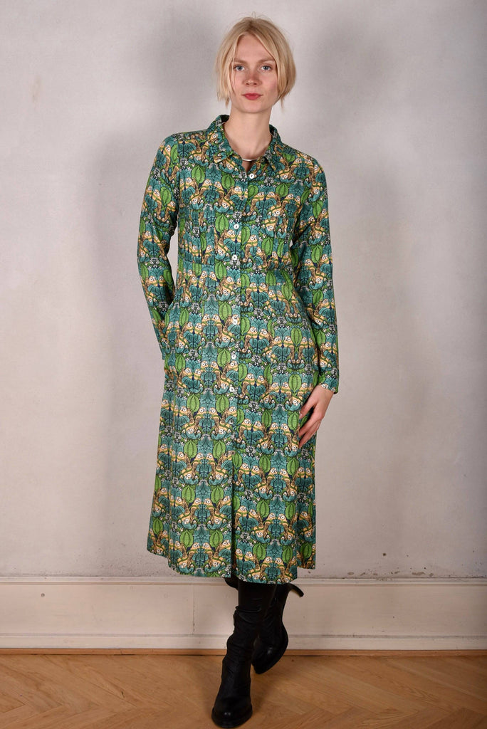 Lonhabo. Shirt dress in noil silk/rayon mix. "Nowlie" - Tone Barker Silk