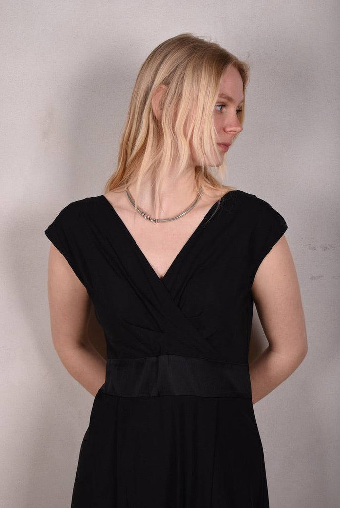 Magnifique. Maxi dress in Silk Stretch Satin, 95% silk, 5% elastan "black" - Tone Barker Silk