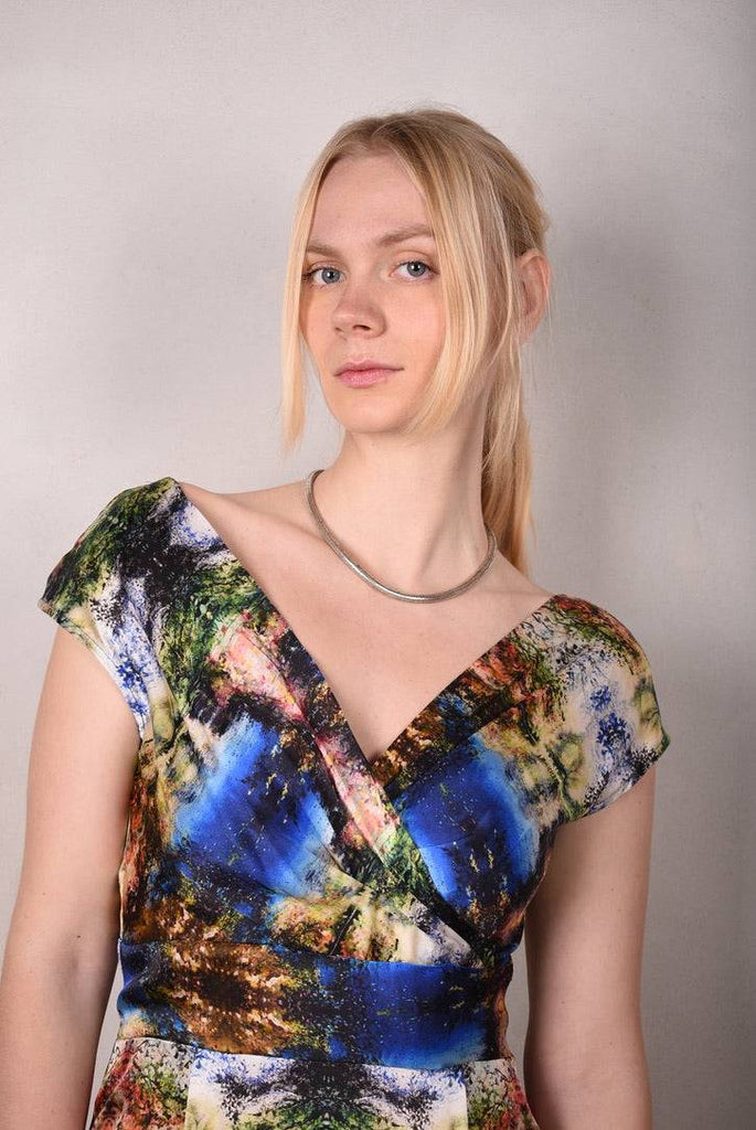 Magnifique. Maxi dress in Silk Stretch Satin, 95% silk, 5% elastan "Calling" by M.S.O. - Tone Barker Silk