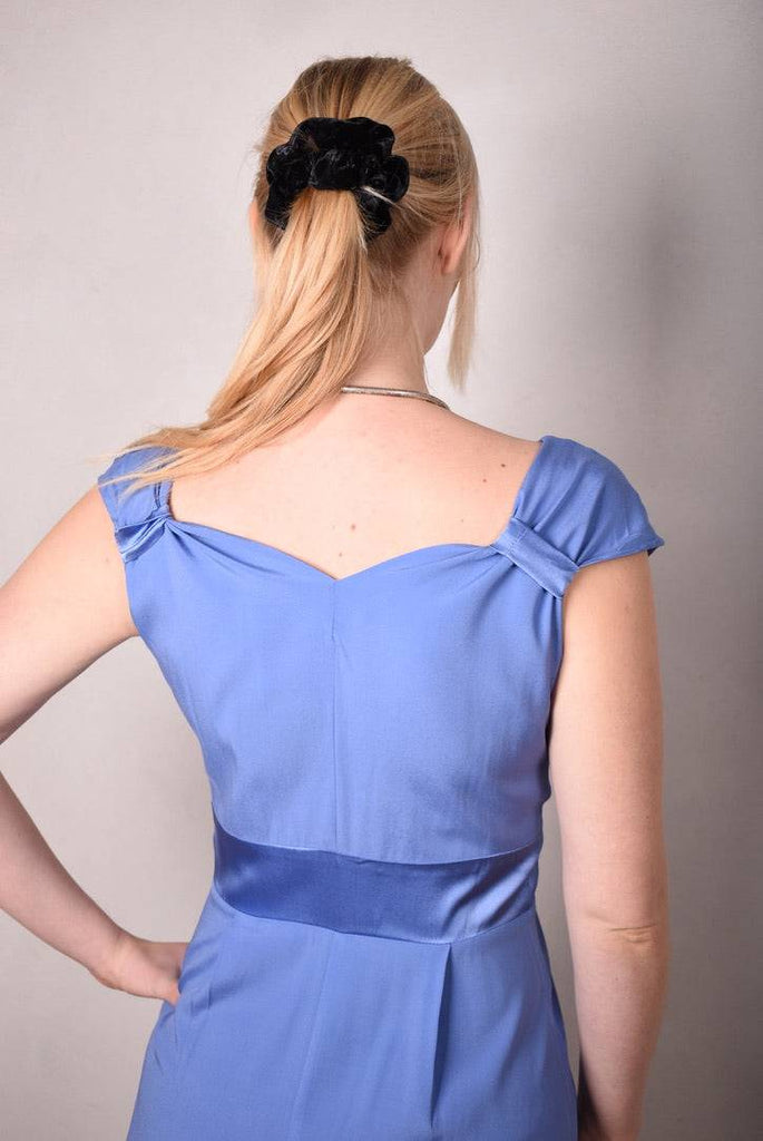 Magnifique. Maxi dress in Silk Stretch Satin, 95% silk, 5% elastan, "Martinblue". - Tone Barker Silk