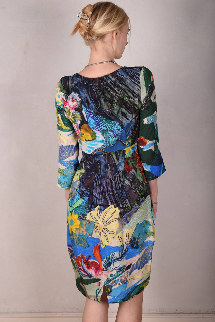 Maudacity. The classic dress in stretch silk satin (Giadams) - Tone Barker Silk