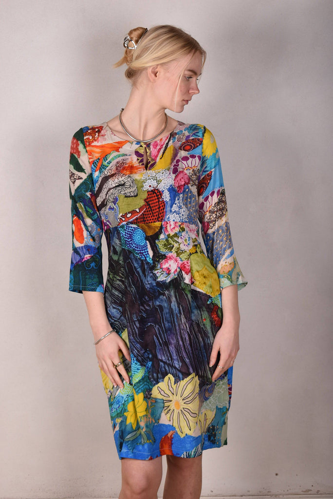 Maudacity. The classic dress in stretch silk satin (Giadams) - Tone Barker Silk