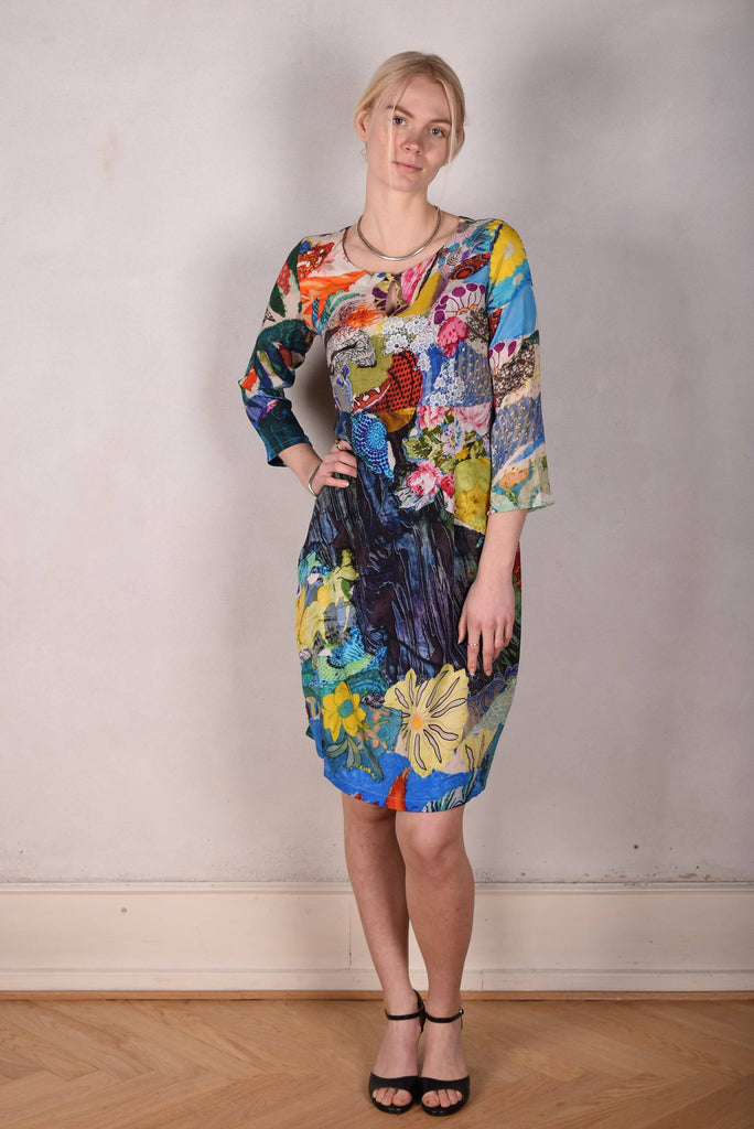 Maudacity. The classic dress in stretch silk satin (Giadams) - Tone Barker Silk