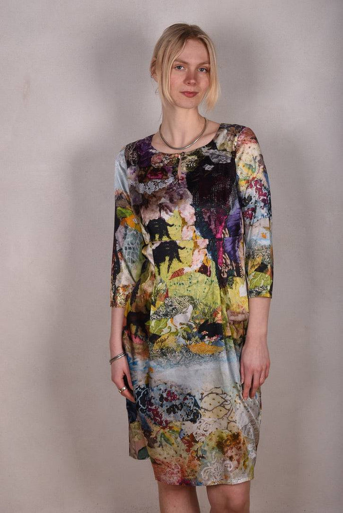 Maudacity. The classic dress in stretch silk satin (Val-de-Nulle) - Tone Barker Silk