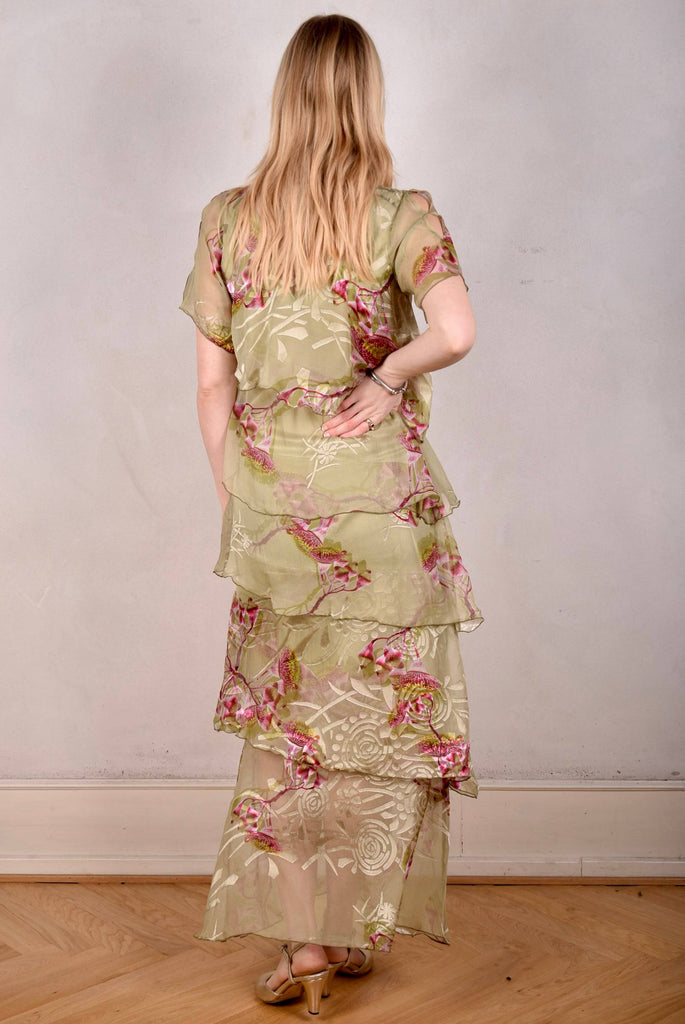 San-Frida The magic dress in spring/summer version. Print: "Khanut" - Tone Barker Silk