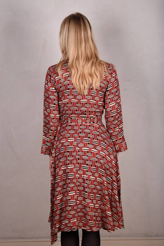 W-wrap. Wrap dress in Noil silk/rayon mix. 60% noil silk/40%viscose "Nuasket" - Tone Barker Silk