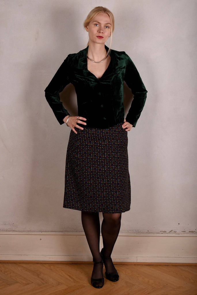 Patti-velvet. Silk stretch Velvet Jacket. "Forrest" - Tone Barker Silk