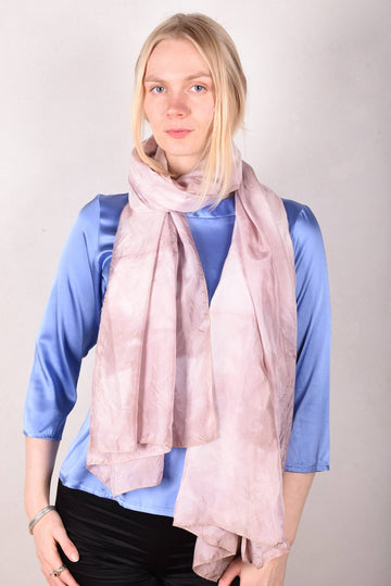 Crush. Large silk shawl.  Col: "Pale Old-rose" - Tone Barker Silk