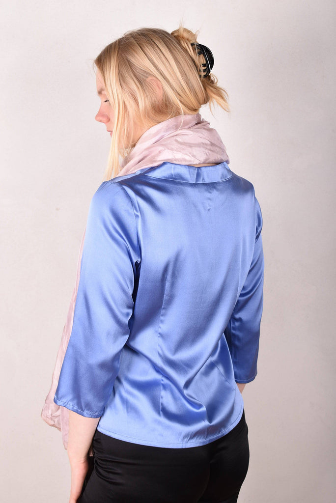 Crush. Large silk shawl.  Col: "Pale Old-rose" - Tone Barker Silk