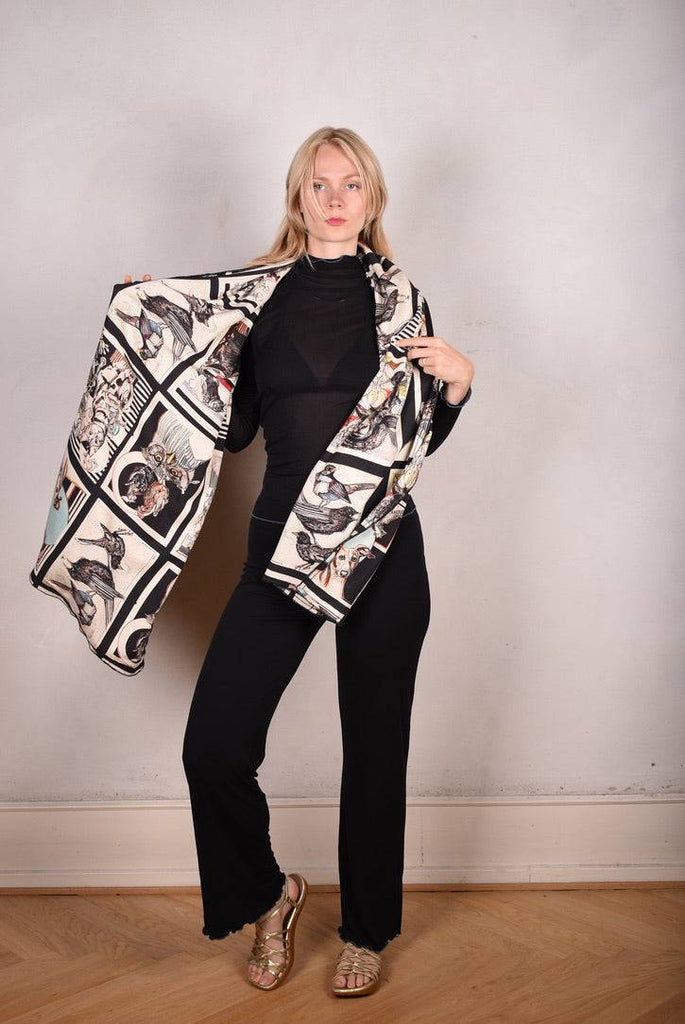 Shawl in double Noil Silk/Rayon mix 60%silk/40%viscose. 70X200 cm "6-Suse" - Tone Barker Silk