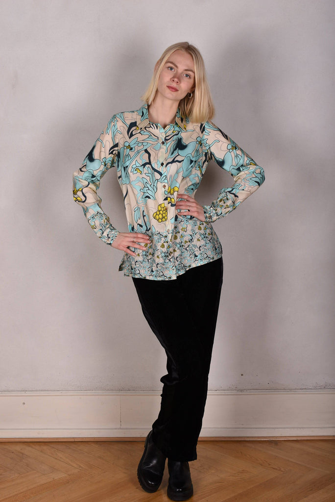 Tamie-Habotai. Classic shirt in  100% silk "Pagoda" - Tone Barker Silk