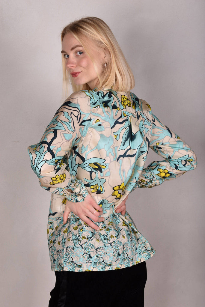 Tamie-Habotai. Classic shirt in  100% silk "Pagoda" - Tone Barker Silk