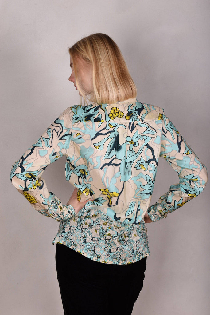 Tamie-Habotai. Classic shirt in  100% silk "Pagoda" - Tone Barker Silk