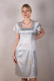 Pippina Stretch silk dress w. short sleeves and square neckline "Lightly"