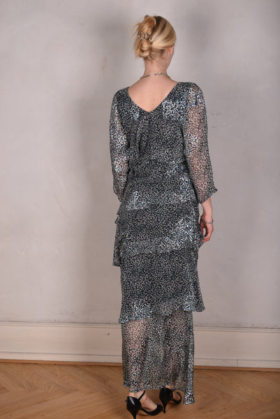 Nyn-Frida. The "magic" dress in layers, with 3/4 sleeves "Mono-drops"