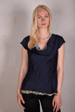 Reversible Silk top "Tintop" "Bebird/Midnight"