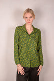 Alexa Stretch Silk shirt w. turtle-neck / collar. Print: 