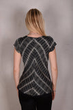 Reversible Silk top "Tintop" Black Ocean/Bleamy"