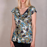 Reversible Silk top "Tintop" "Bebird/Midnight"