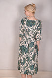 Jane. Stretch Silk midi-length dress with pockets (Seasley)