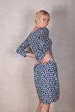 Maudacity. The classic dress in stretch silk satin (Bird-in-blue)