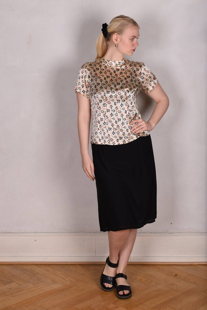 Shordrey. Silk stretch top, classic style. (Japonais) - Tone Barker Silk
