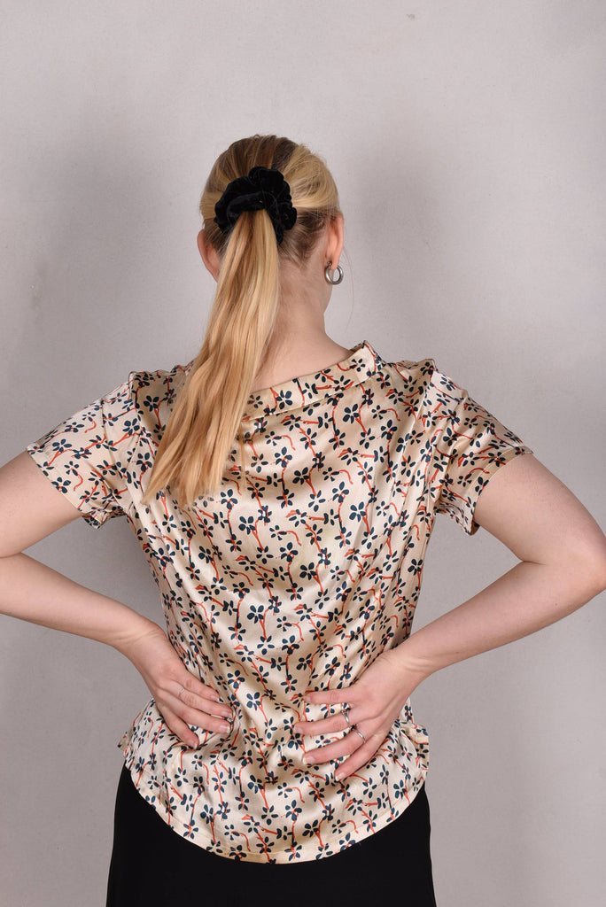 Shordrey. Silk stretch top, classic style. (Japonais) - Tone Barker Silk