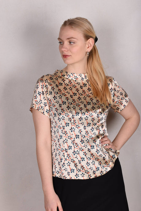 Shordrey. Silk stretch top, classic style. (Japonais) - Tone Barker Silk