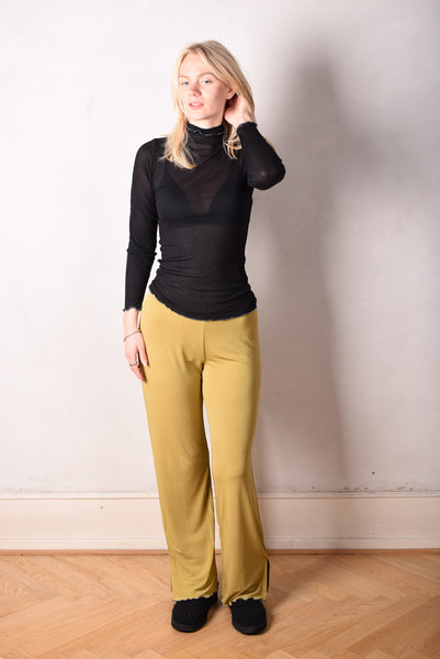 Angel. Pants in 100% silk jersey, heavy quality. Olive