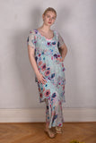 Ann-Frida, Maxi dress in several layers of silk. (Space Velvet)