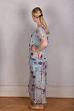 Ann-Frida, Maxi dress in several layers of silk. (Space Velvet)