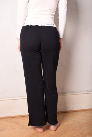 Angel. Lange bukser i 100% silke jersey i tyk kvalitet. Black