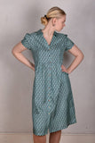 Shennie. Short sleeve shirt-dress in 100% silk Habotai