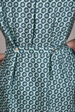 Shennie. Short sleeve shirt-dress in 100% silk Habotai