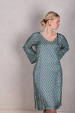 Hidrea. Silk dress with pockets and wide sleeves. 100% silk Habotai