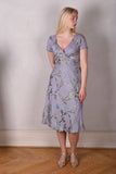 Margiella - reversible short sleeve silk dress print "Greeting Rose/Ligard"