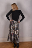 Monamax, Silk skirt in 100% Silk satin. Col.: Greygoda