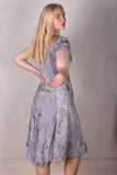 Margiella - reversible short sleeve silk dress print "Greeting Rose/Ligard"