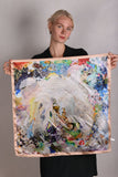 Artist Scarf. Silk Satin 70X70 cm. 