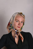 Artist Scarf. Silk Satin 70X70 cm. 