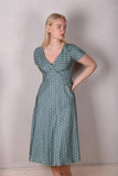 Margiella - reversible short sleeve silk dress print "Greeting Rose/Ligard"