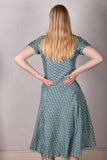 Margiella - reversible short sleeve silk dress print "Greeting Rose/Ligard"