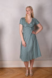 Margiella - reversible short sleeve silk dress print "Greeting Rose/Ligard"
