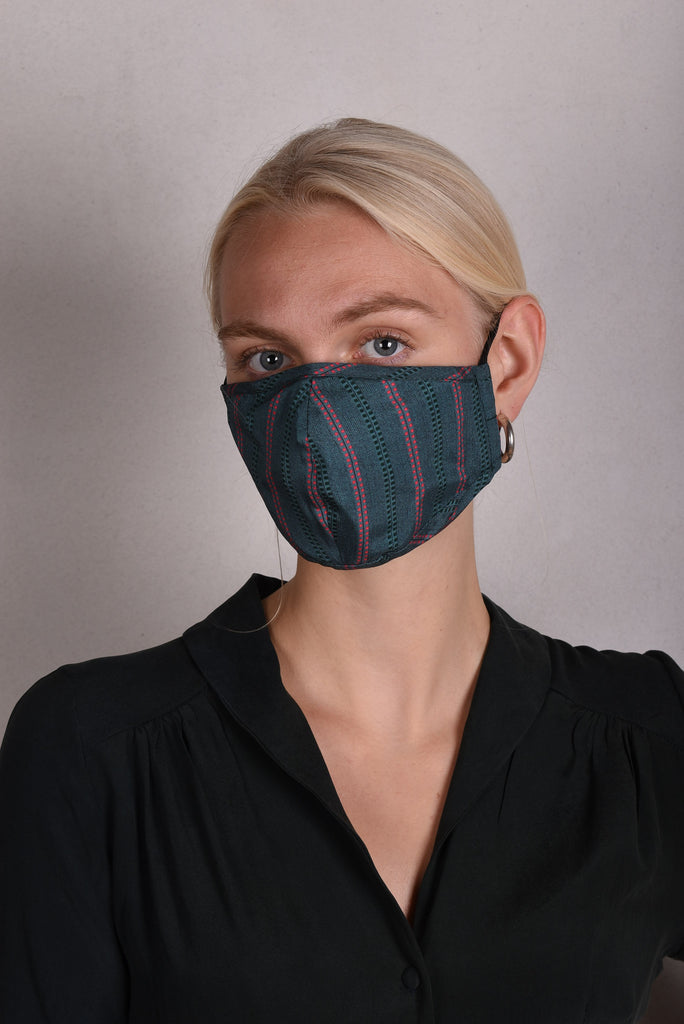 Silk mask for protection of mouth and nose (Stripe)