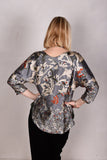 Tesstop, Reversible silk blouse in 2 layers of silk. 