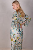 Hidrea. Silk dress with pockets and wide sleeves. 100% silk Habotai
