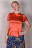 Shordrey. Silk stretch top, classic style. (Coral)