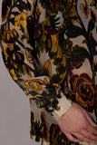 Tamie-Velvet. Classic shirt in  silk/viscose velvet-devoré "Goldie"