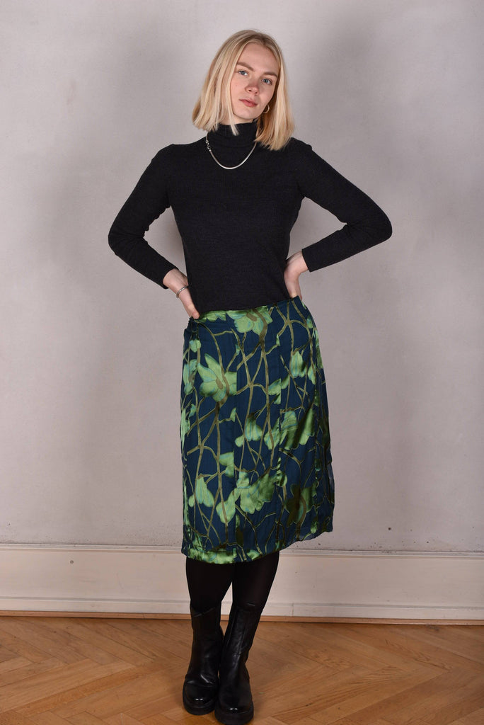 Monadou, Silk skirt in two layers, reversible ("Grenim/Gripe") - Tone Barker Silk